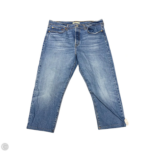 Jeans Straight By Levis In Blue Denim, Size: 16