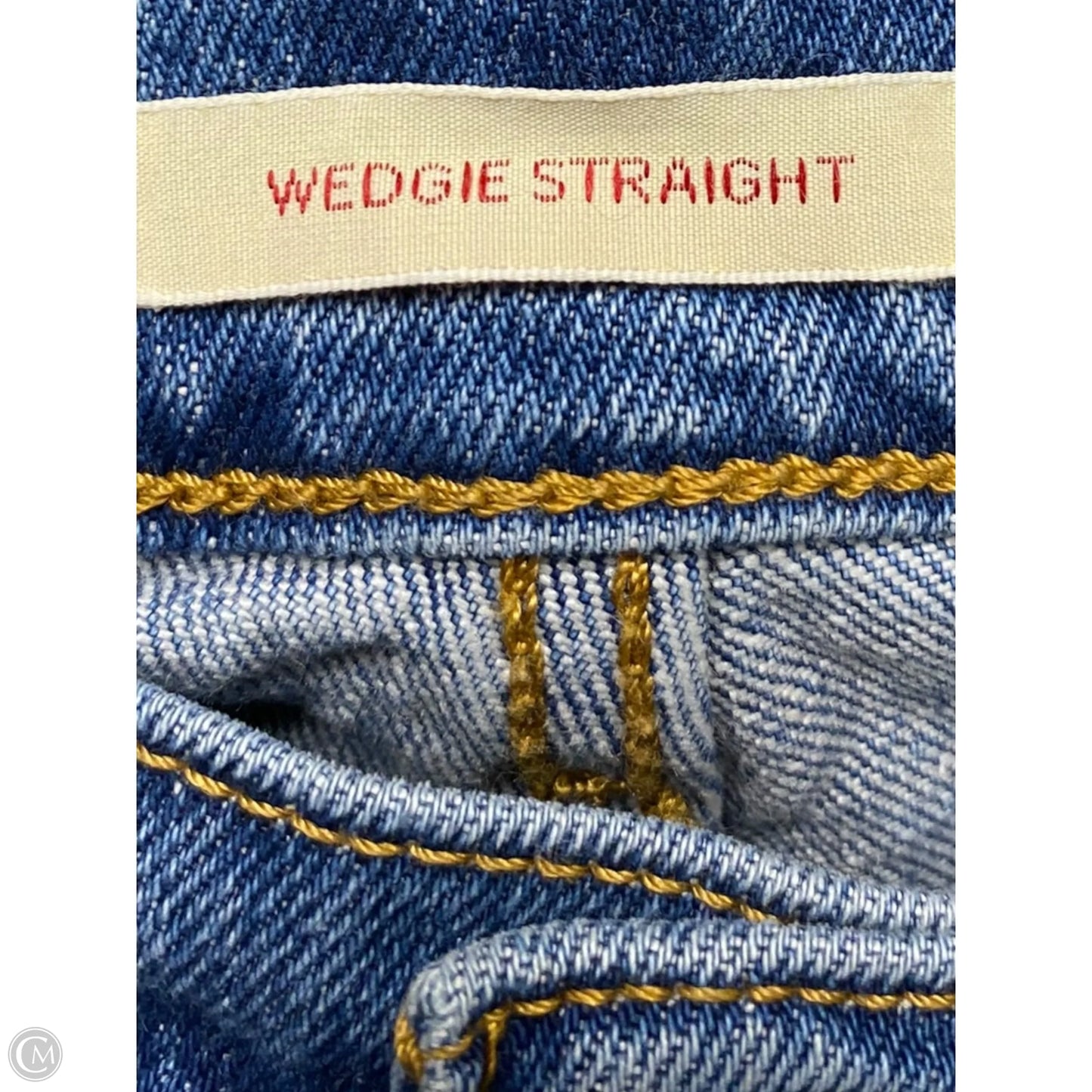 Jeans Straight By Levis In Blue Denim, Size: 16