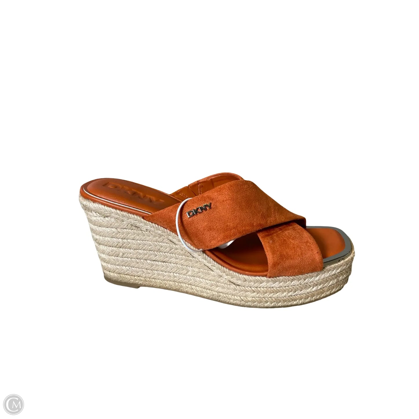 Sandals Heels Platform By Dkny In Orange, Size: 9