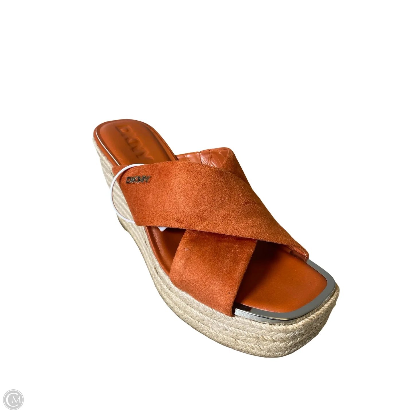 Sandals Heels Platform By Dkny In Orange, Size: 9
