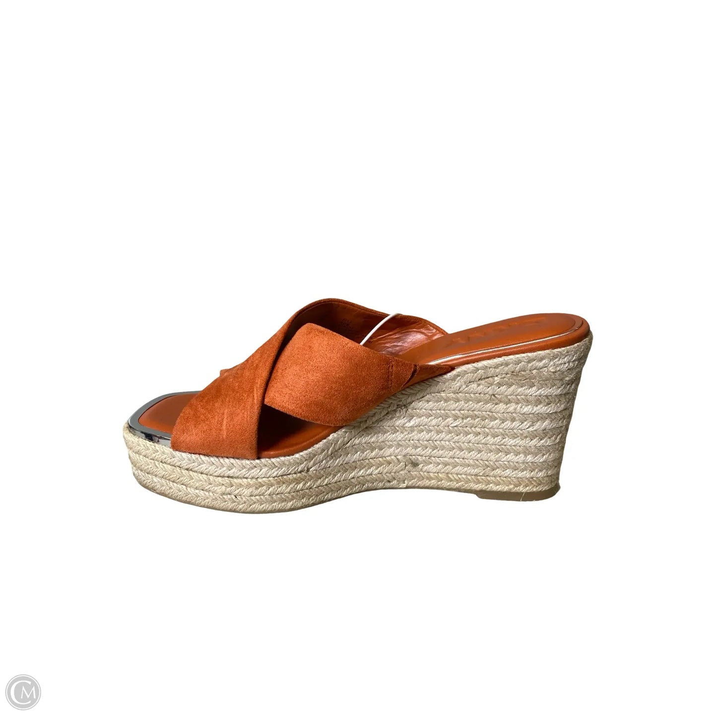 Sandals Heels Platform By Dkny In Orange, Size: 9