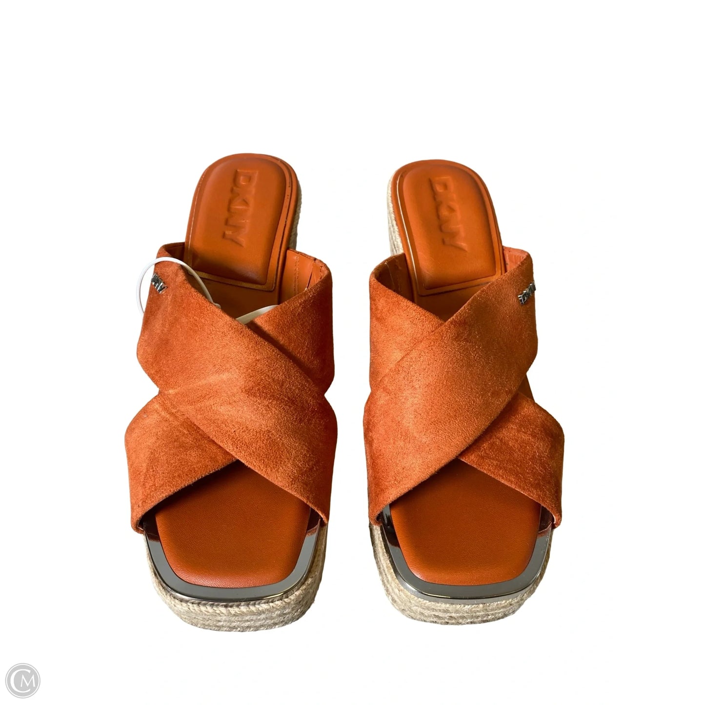 Sandals Heels Platform By Dkny In Orange, Size: 9