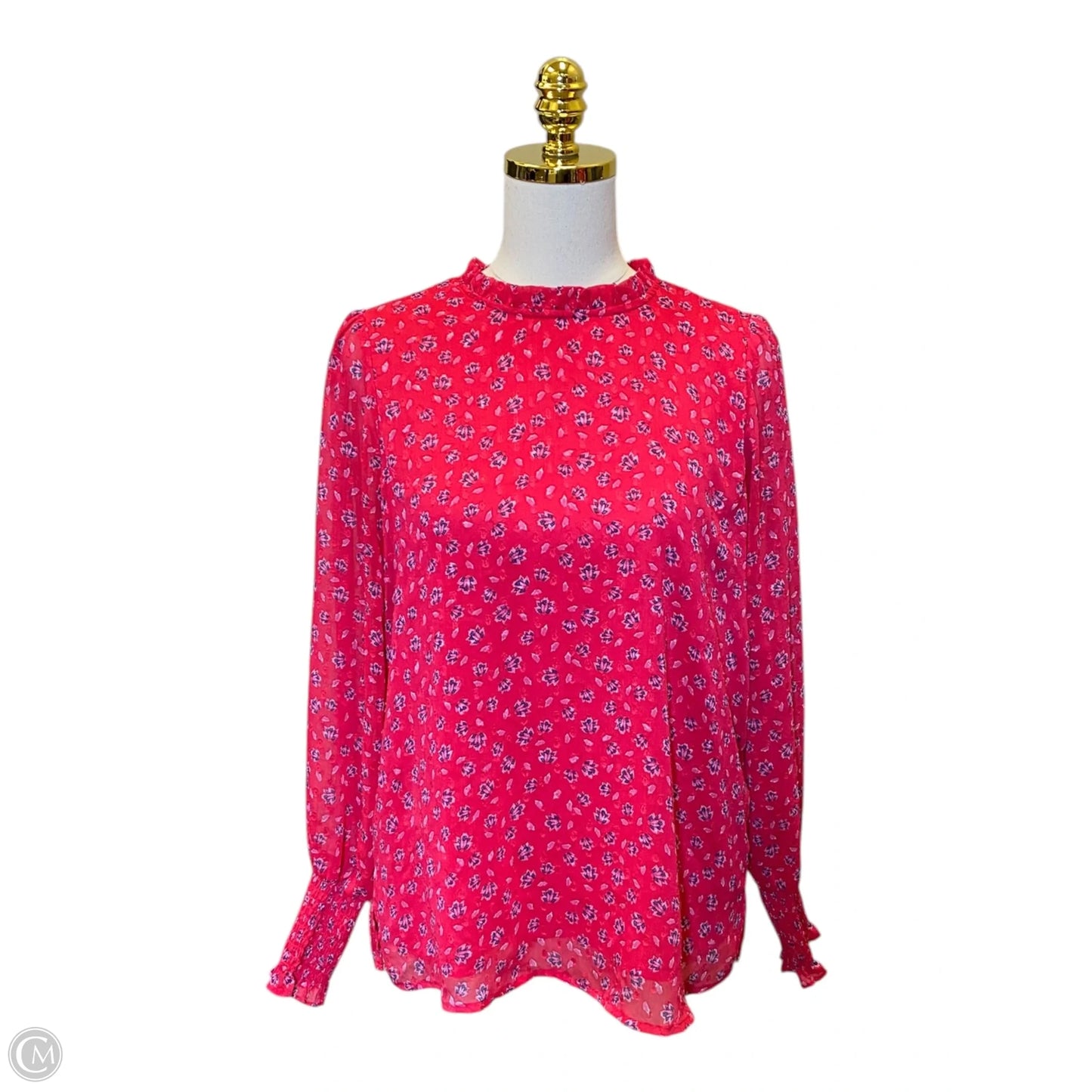 Blouse Long Sleeve By Joie In Floral Print, Size: M