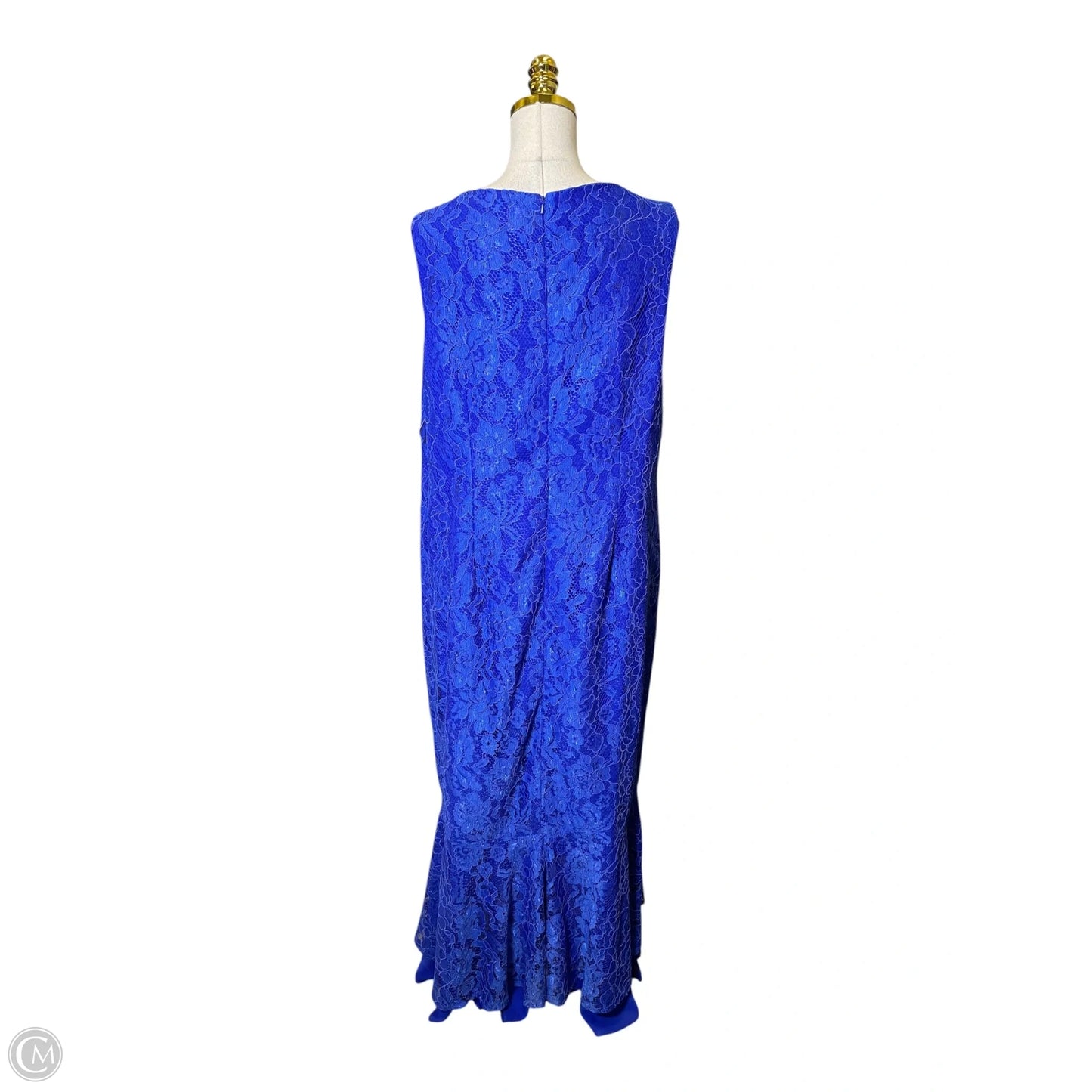 Dress Party Long By Clothes Mentor In Blue, Size: Xl