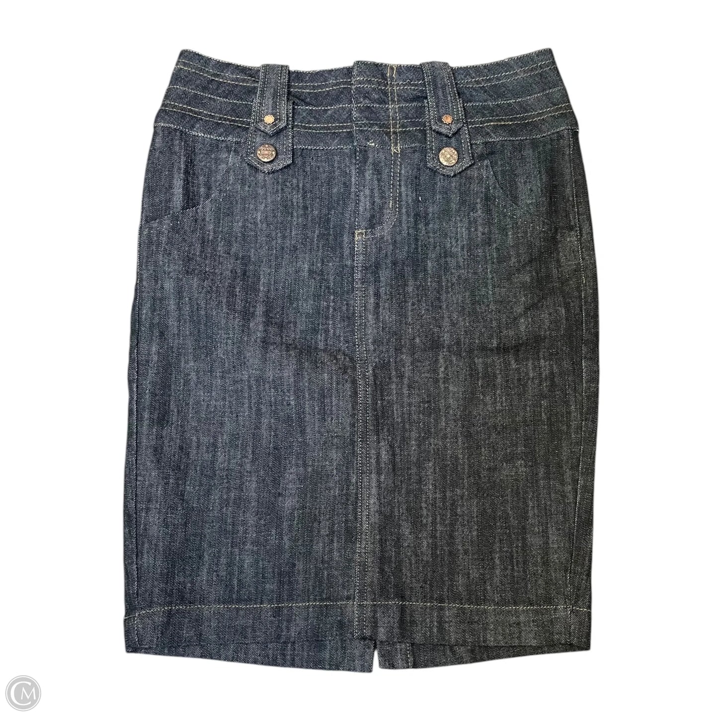 Skirt Midi By Clothes Mentor In Blue Denim, Size: S
