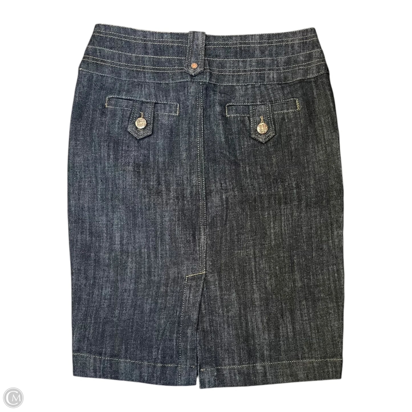 Skirt Midi By Clothes Mentor In Blue Denim, Size: S
