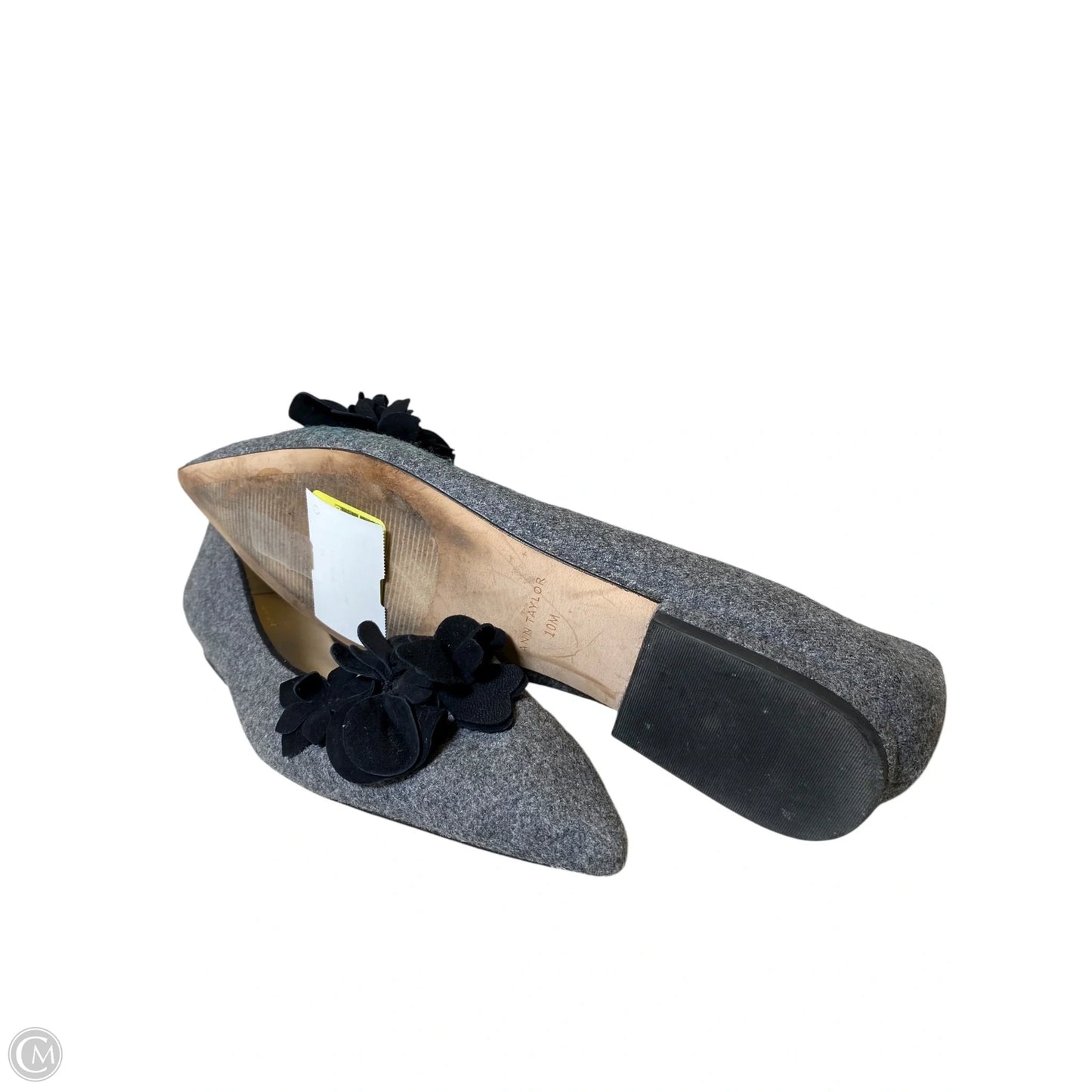 Shoes Flats By Ann Taylor In Black & Grey, Size: 10