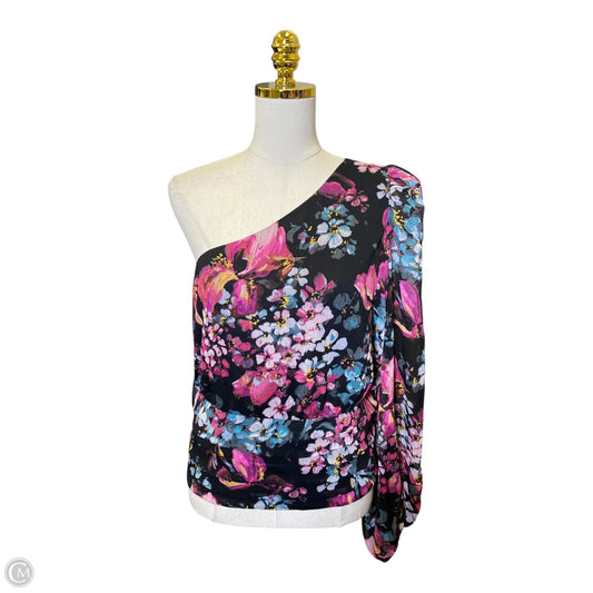 Blouse Long Sleeve By Express In Floral Print, Size: L