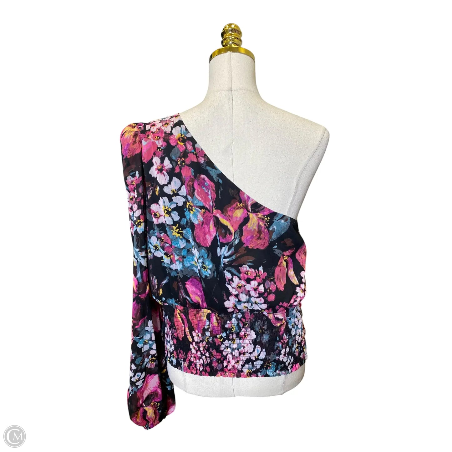 Blouse Long Sleeve By Express In Floral Print, Size: L