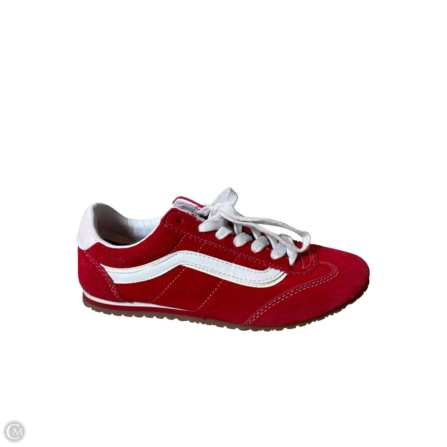 Shoes Sneakers By Vans In Red & White, Size: 7