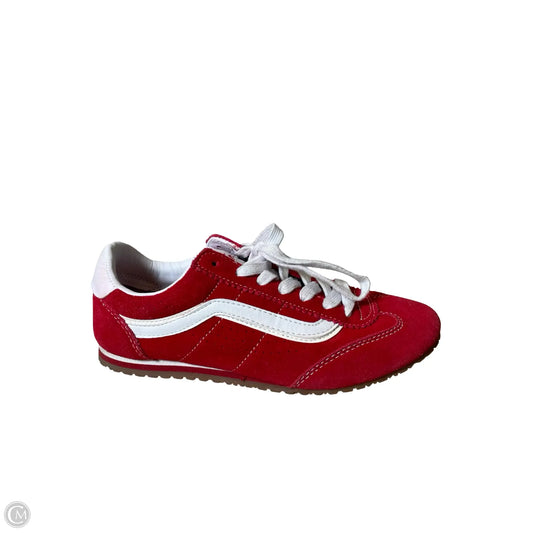 Shoes Sneakers By Vans In Red & White, Size: 7