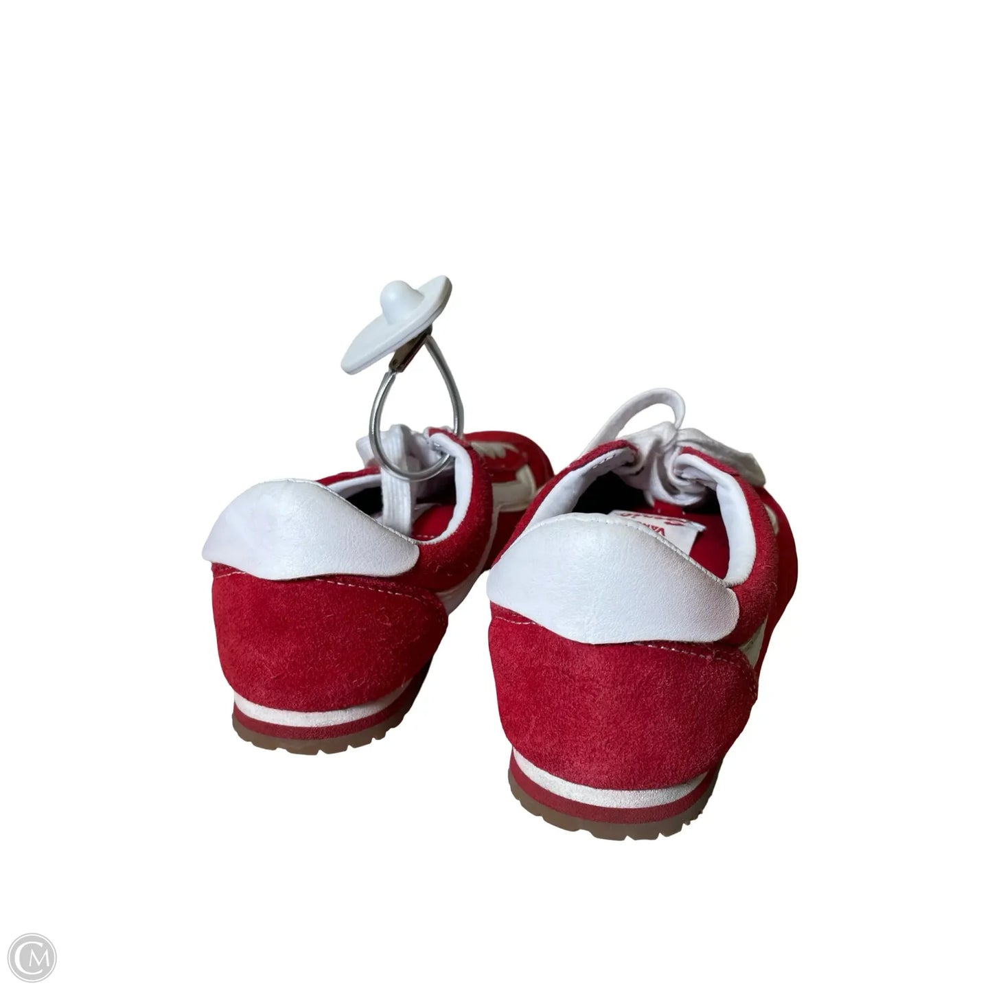 Shoes Sneakers By Vans In Red & White, Size: 7