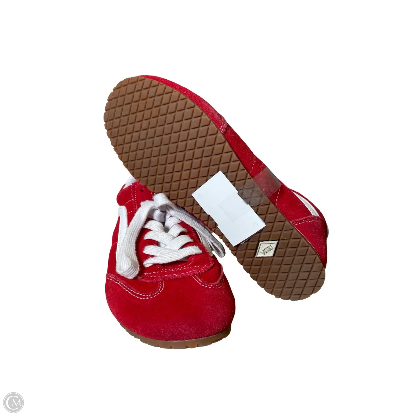 Shoes Sneakers By Vans In Red & White, Size: 7