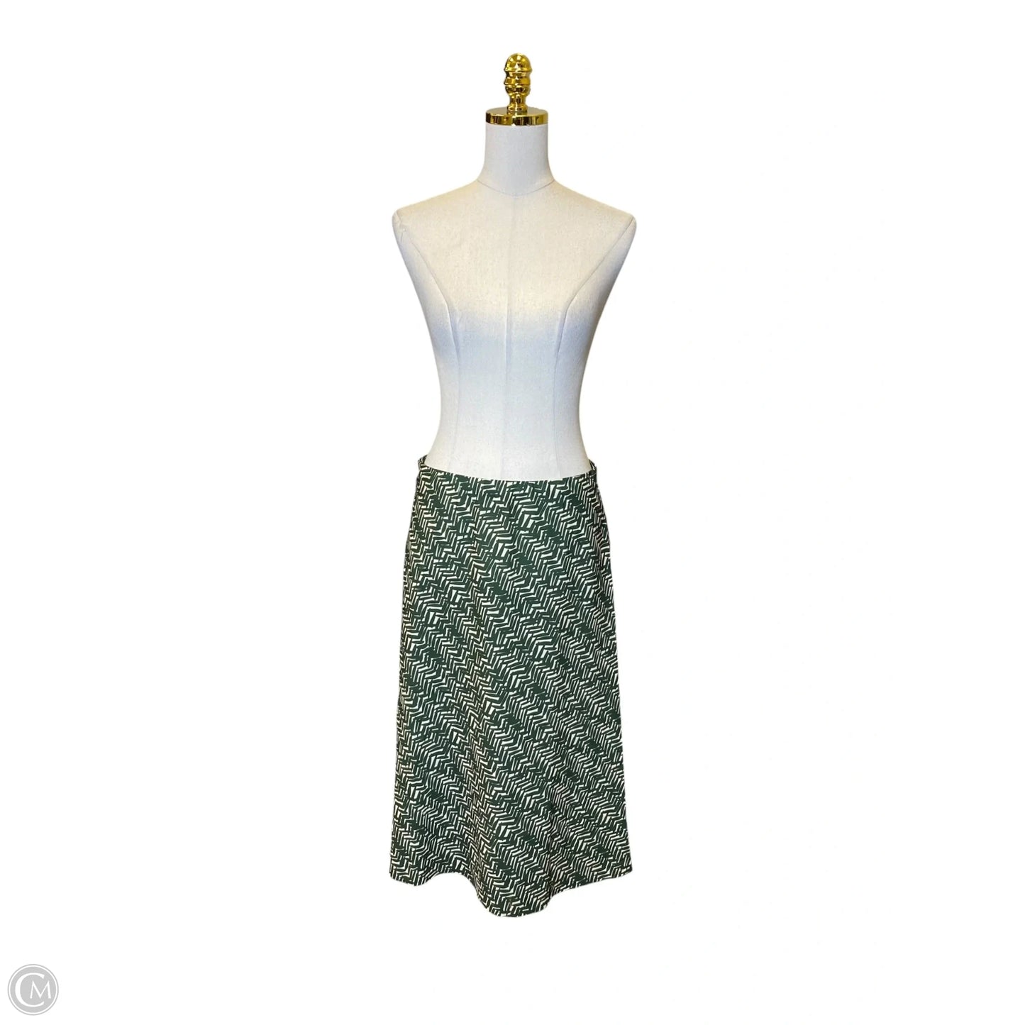 Skirt Maxi By Bohme In Green & White, Size: L