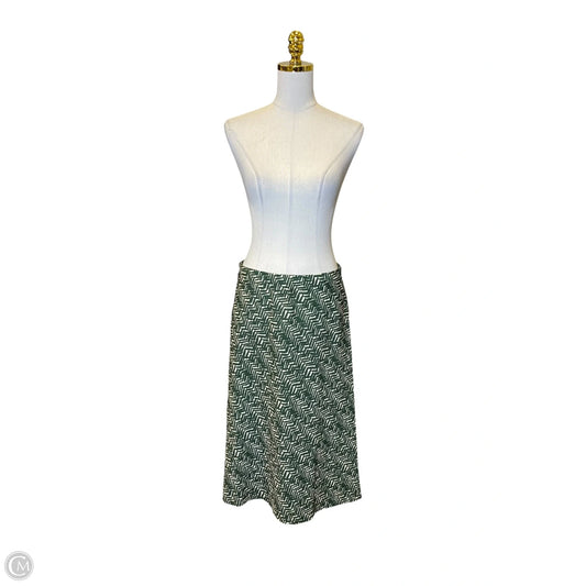Skirt Maxi By Bohme In Green & White, Size: L
