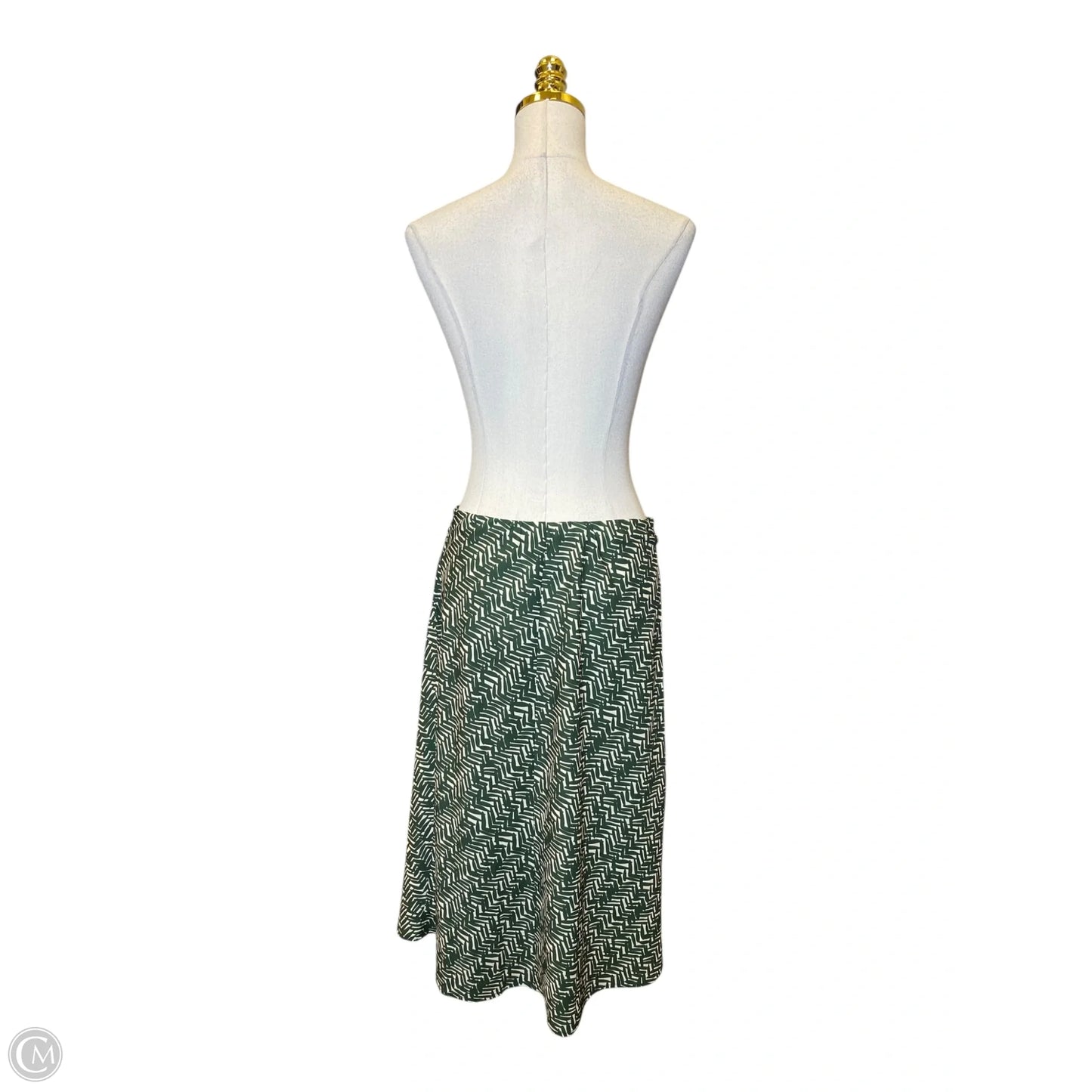 Skirt Maxi By Bohme In Green & White, Size: L