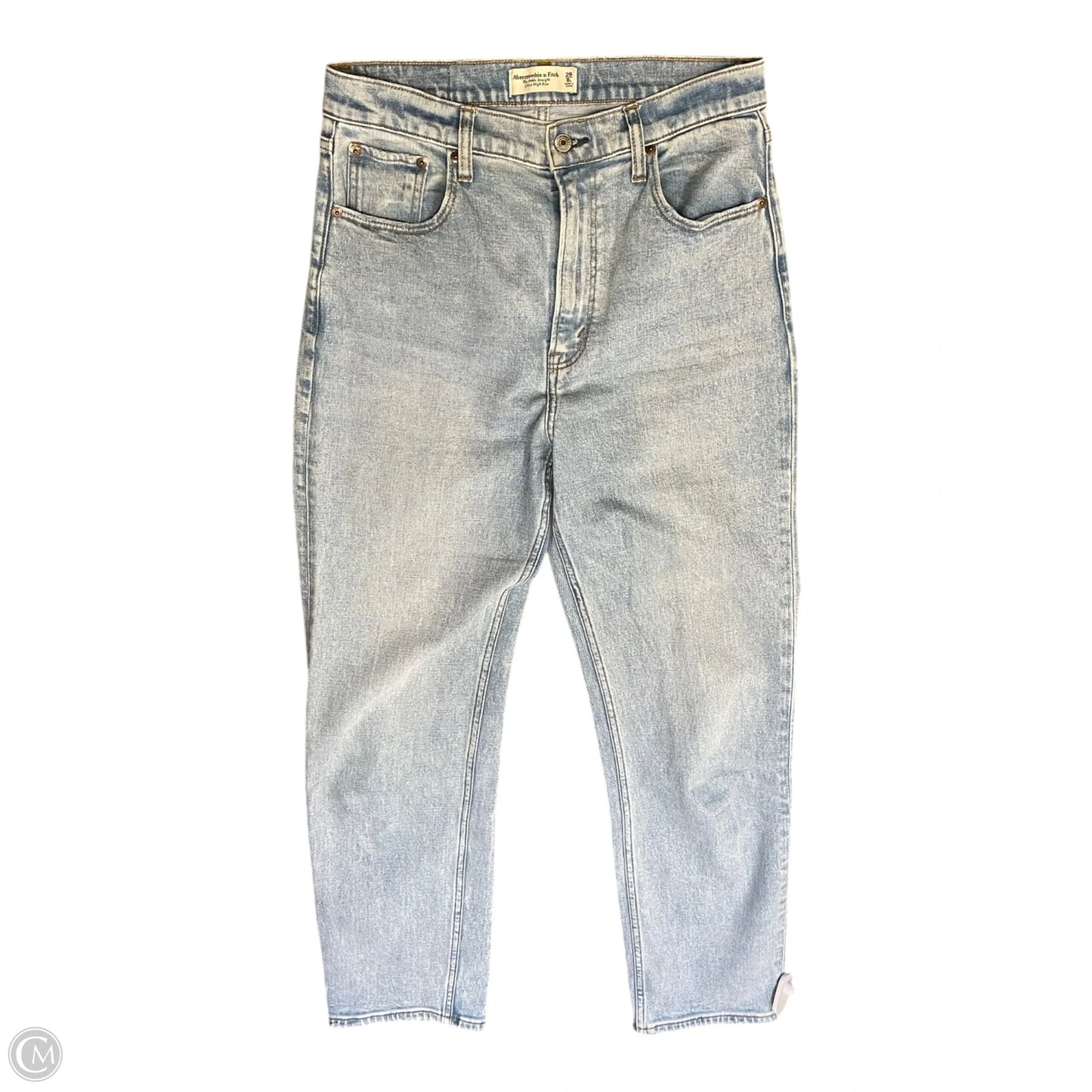 Jeans Straight By Abercrombie And Fitch In Blue Denim, Size: 8