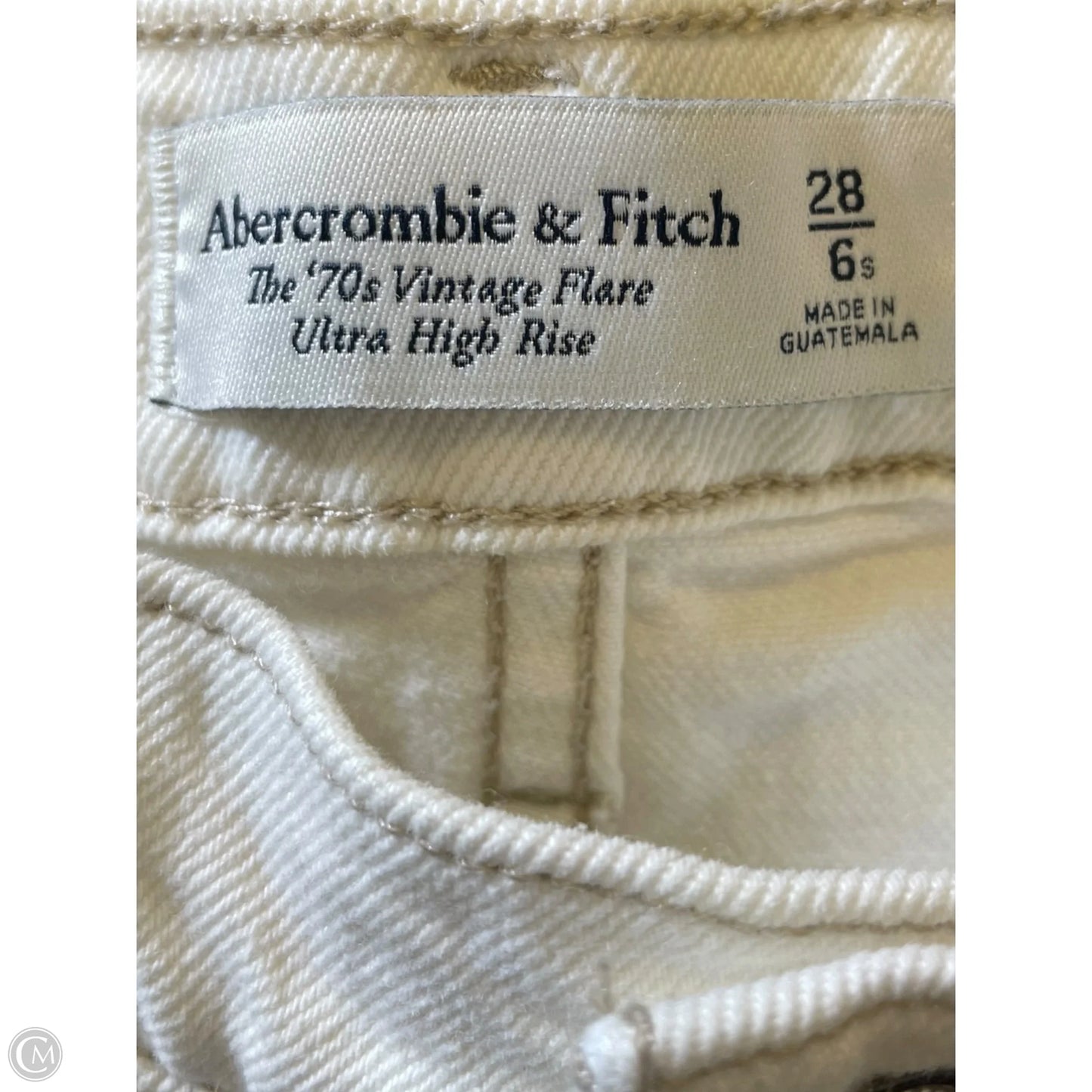 Jeans Flared By Abercrombie And Fitch In White, Size: 8