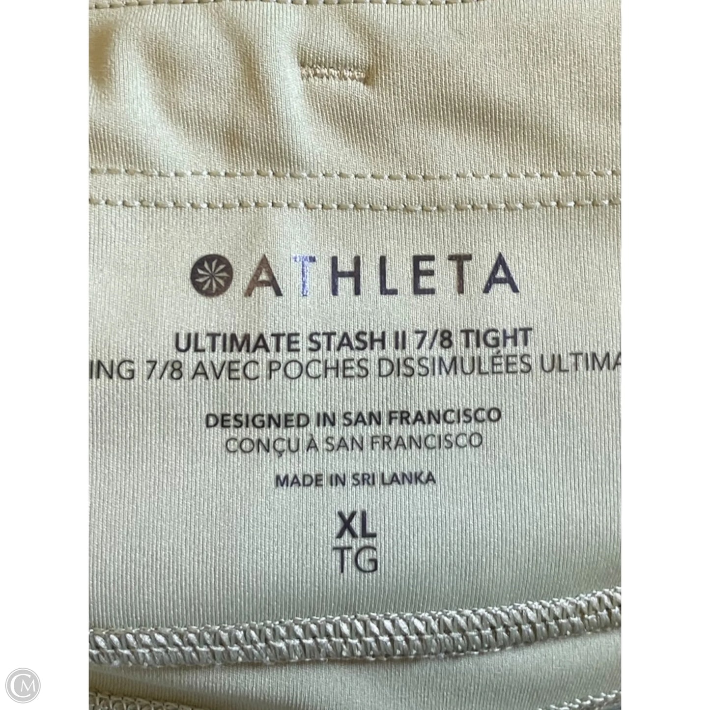 Athletic Leggings By Athleta In Green, Size: Xl