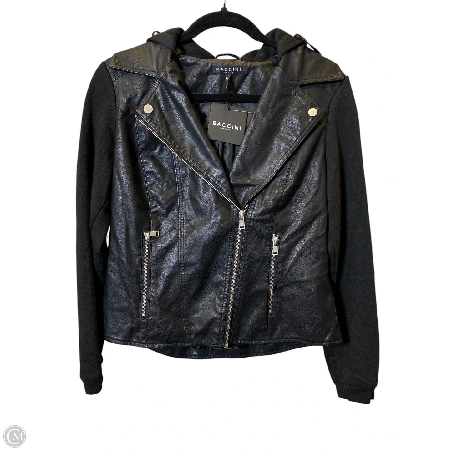 Jacket Leather By Baccini In Black, Size: S