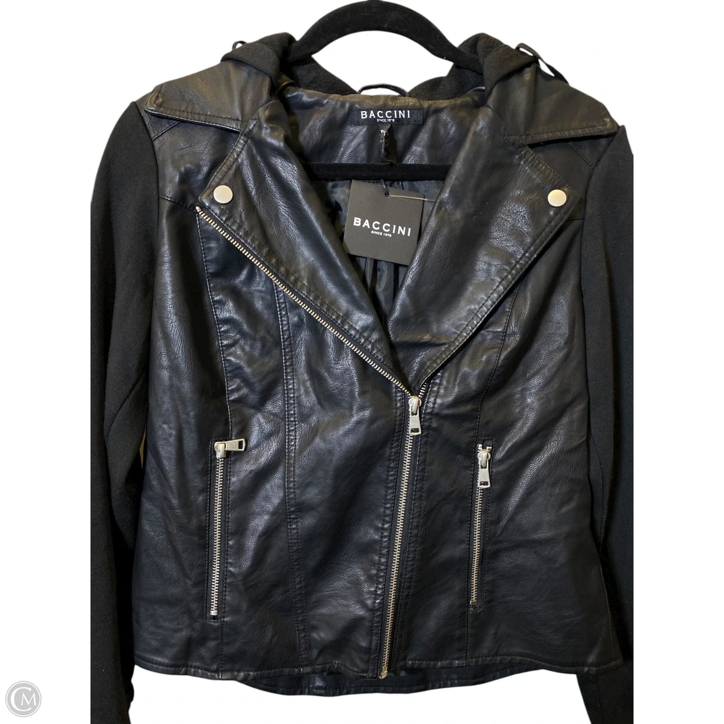 Jacket Leather By Baccini In Black, Size: S