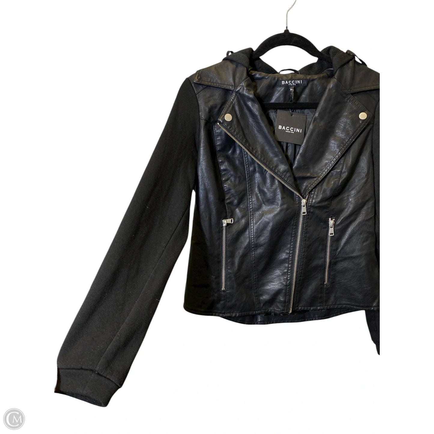 Jacket Leather By Baccini In Black, Size: S