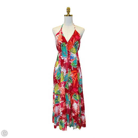 Dress Casual Midi By Express In Multi-colored, Size: M