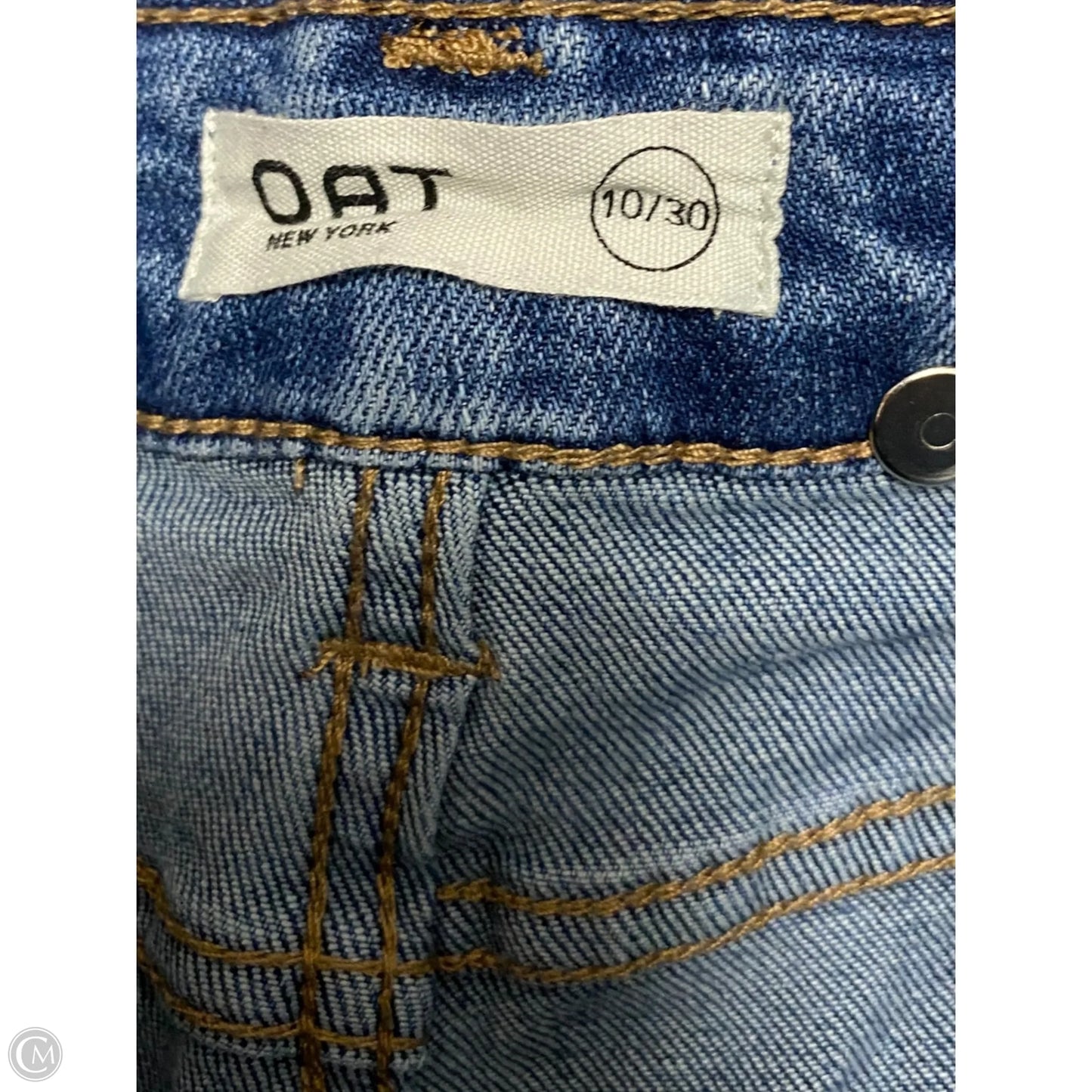 Jeans Straight By Oat In Blue Denim, Size: 10