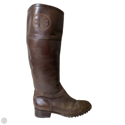 Boots Designer By Tory Burch In Brown, Size: 8.5