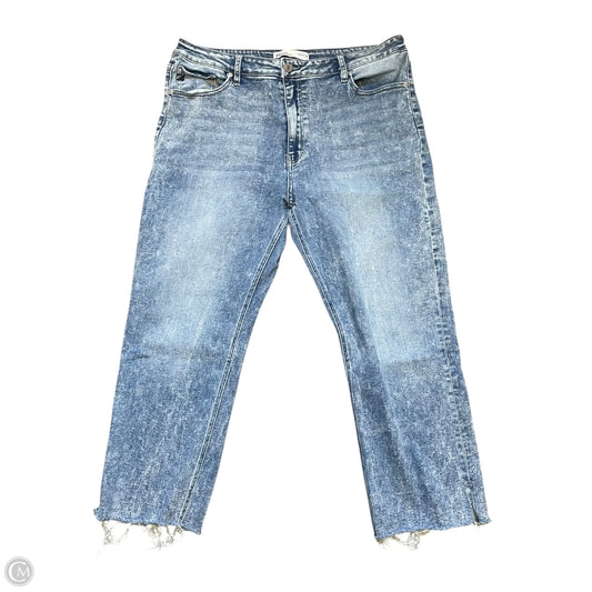 Jeans Cropped By Kancan In Blue Denim, Size: 16
