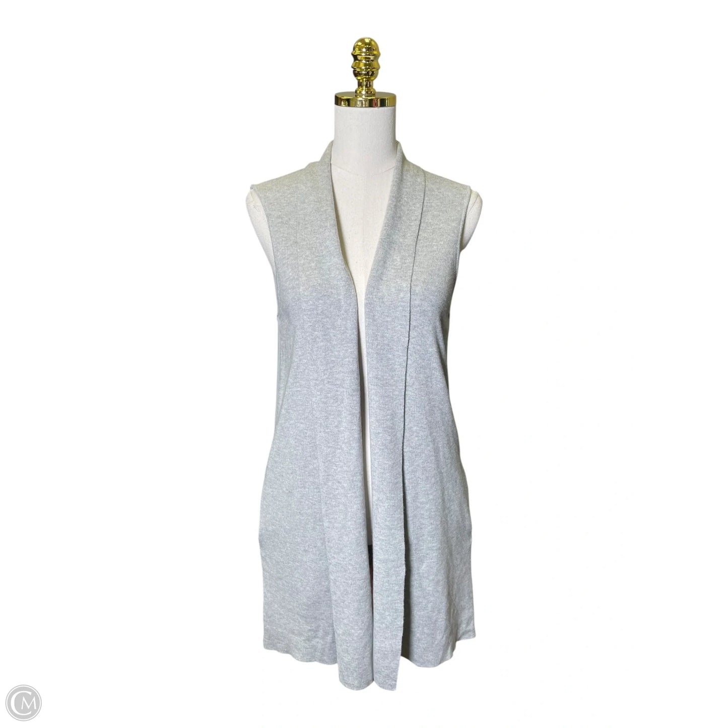 Vest Sweater By Ann Taylor In Grey, Size: S