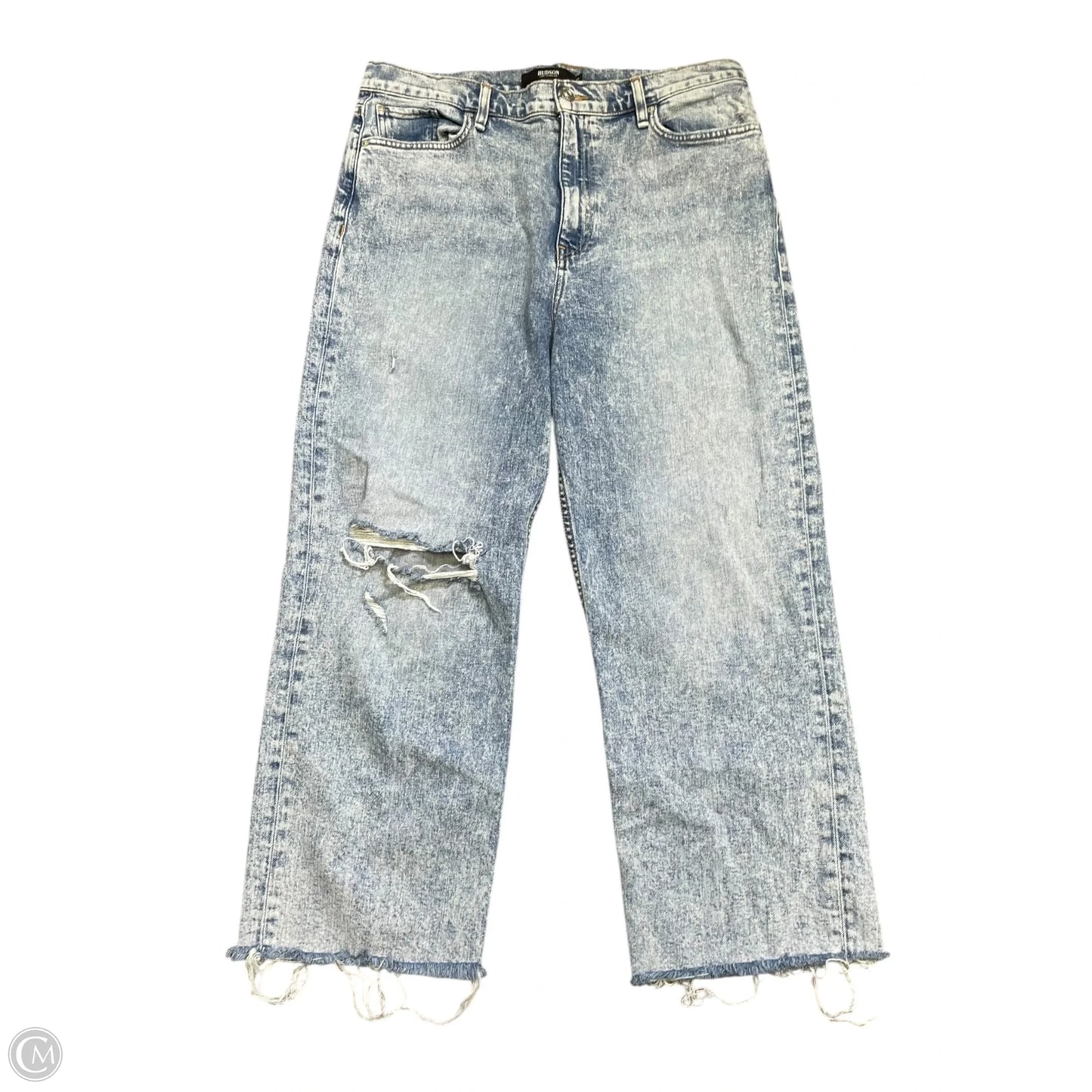Jeans Wide Leg By Hudson In Blue Denim, Size: 16