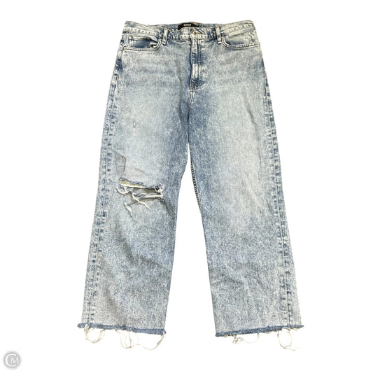 Jeans Wide Leg By Hudson In Blue Denim, Size: 16