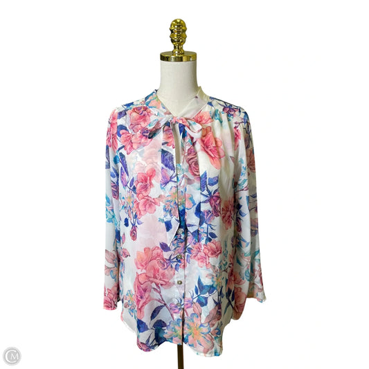 Top Long Sleeve By Mumu In Floral Print, Size: S