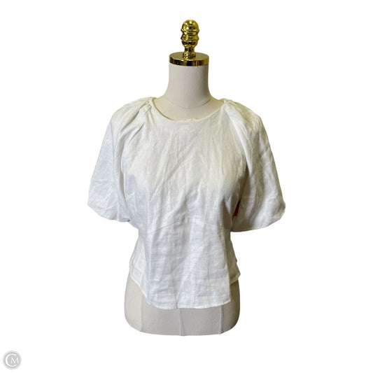 Top Short Sleeve By Dkny In White, Size: S