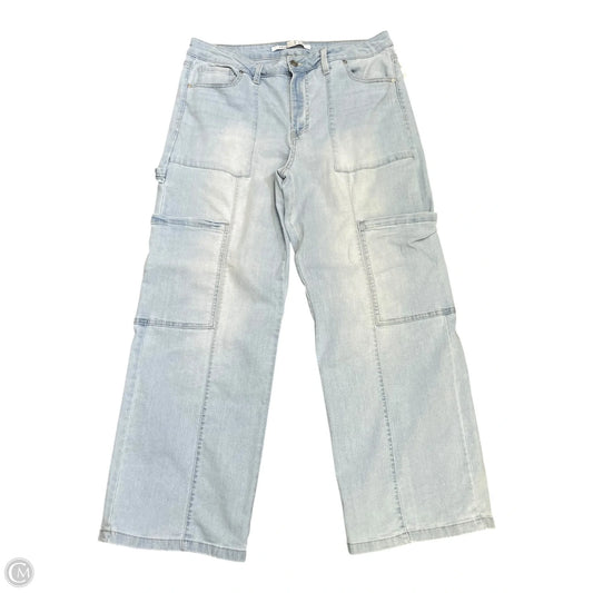 Jeans Wide Leg By Celebrity Pink In Blue Denim, Size: 14