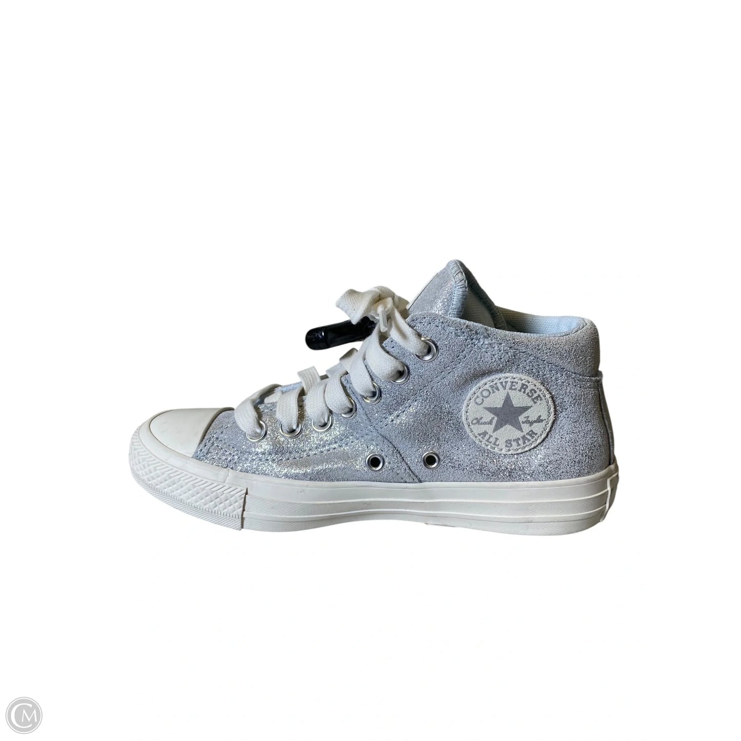 Shoes Sneakers By Converse In Silver & White, Size: 5.5