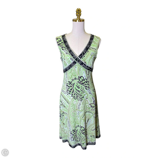 Dress Casual Midi By Tahari In Black & Green, Size: 6