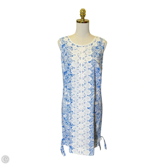 Dress Designer By Lilly Pulitzer In Blue & White, Size: Xl