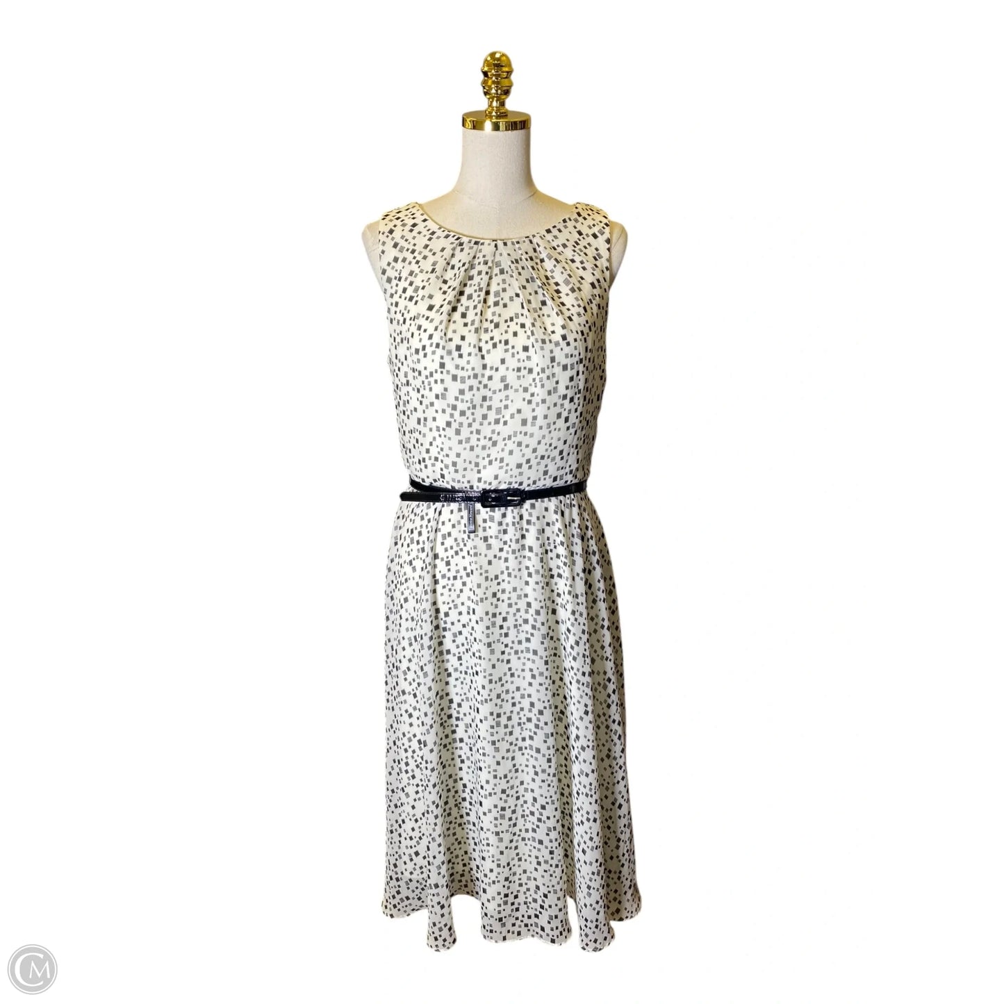 Dress Casual Midi By Jessica Howard In Black & White, Size: L