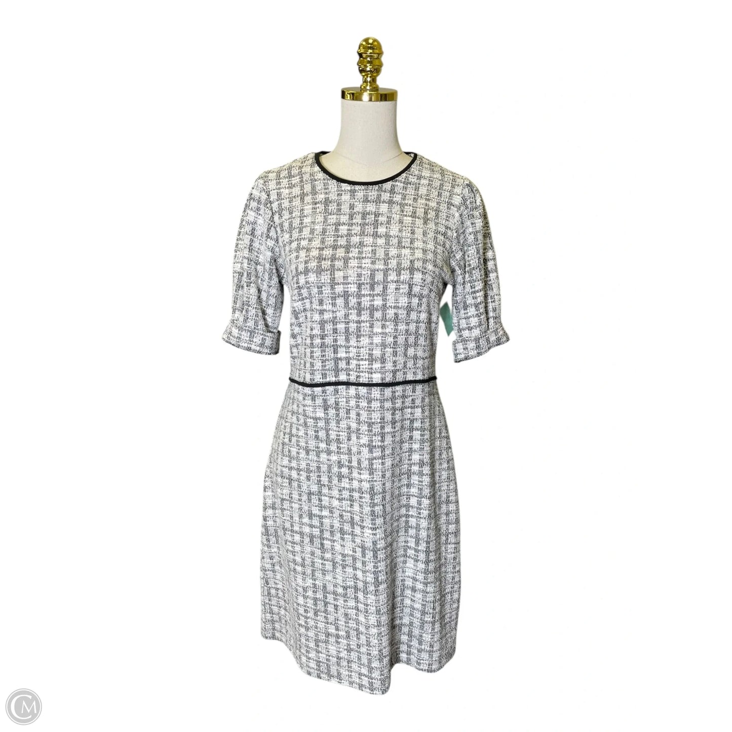 Dress Casual Midi By Banana Republic In Black & White, Size: M