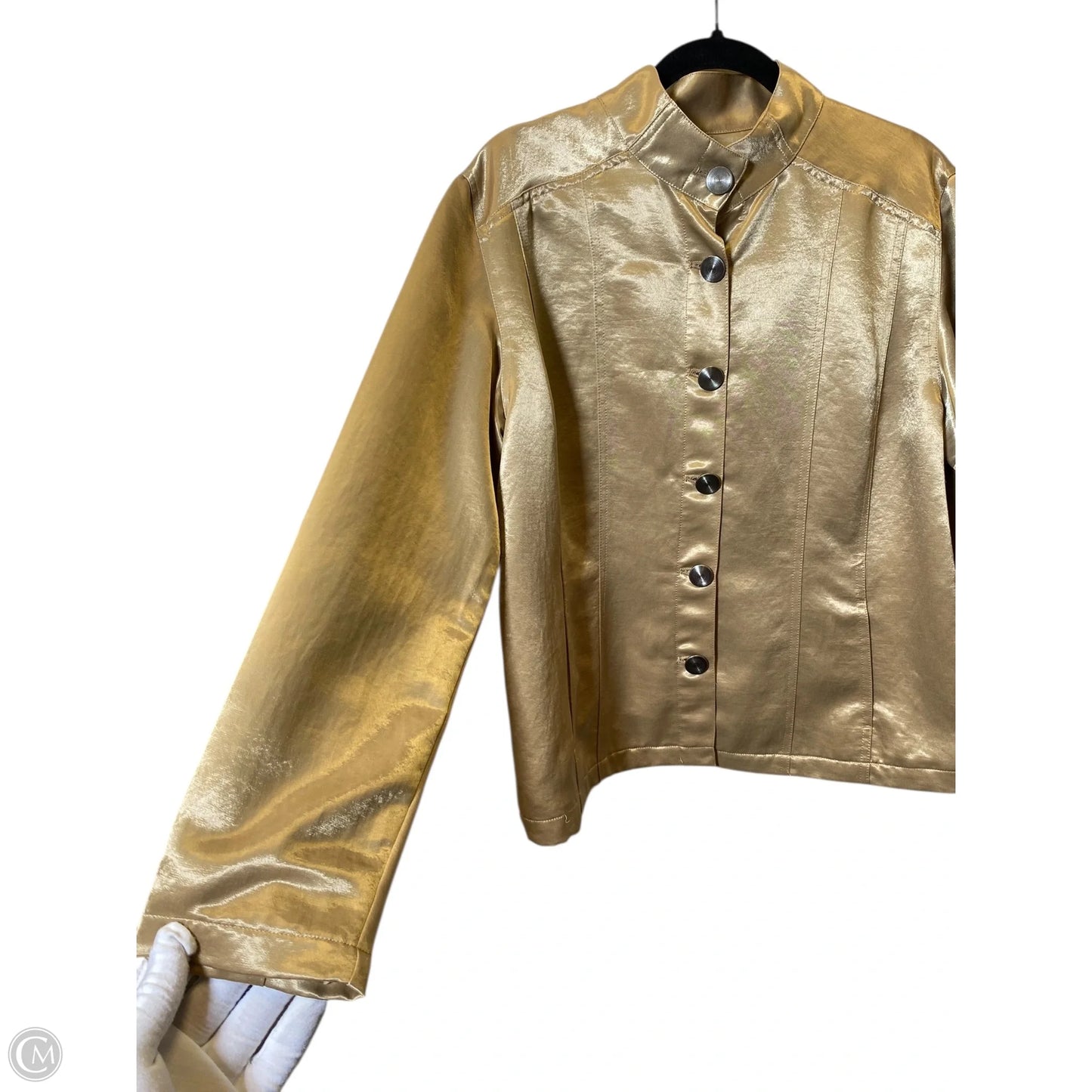 Jacket Other By Chicos In Gold, Size: Xl
