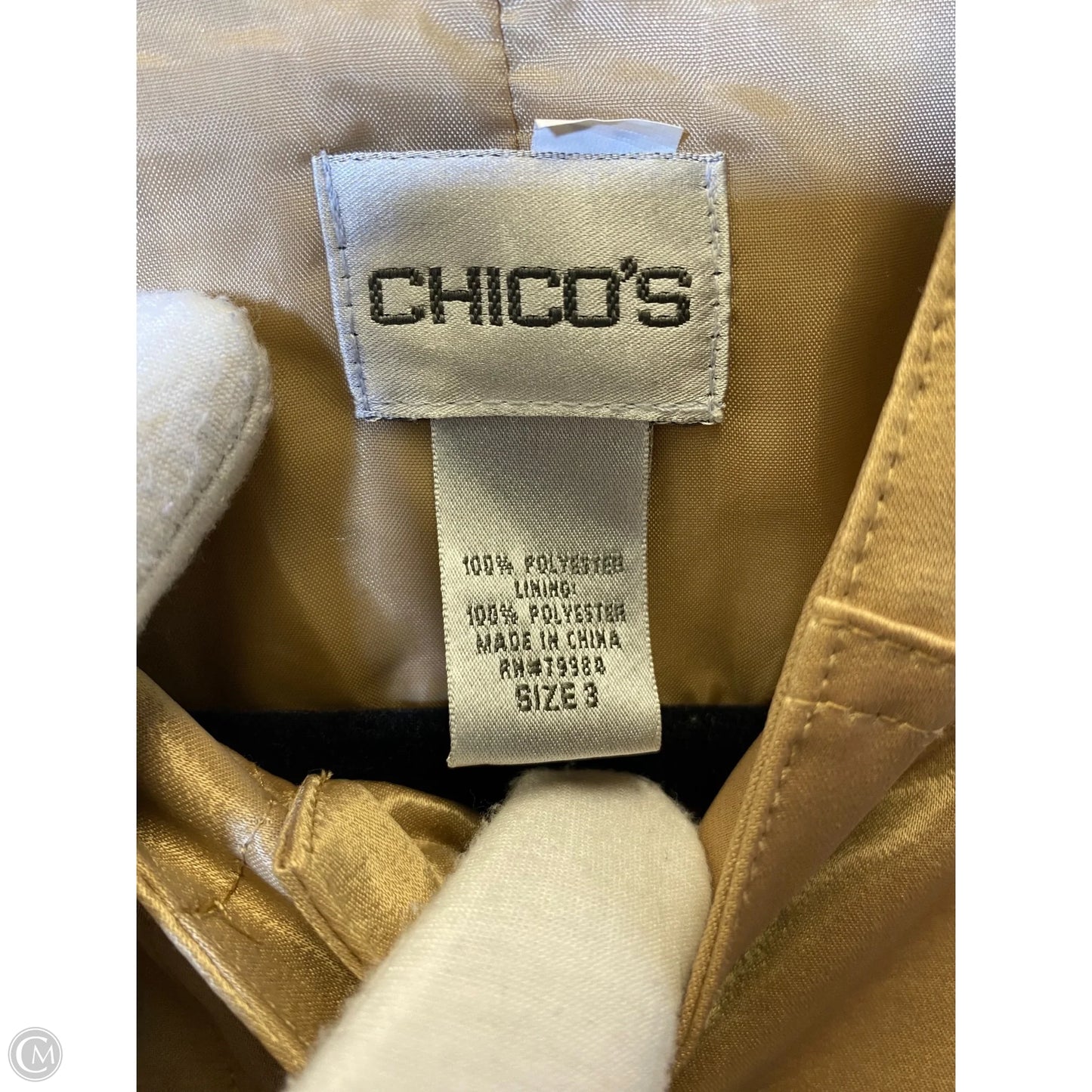 Jacket Other By Chicos In Gold, Size: Xl