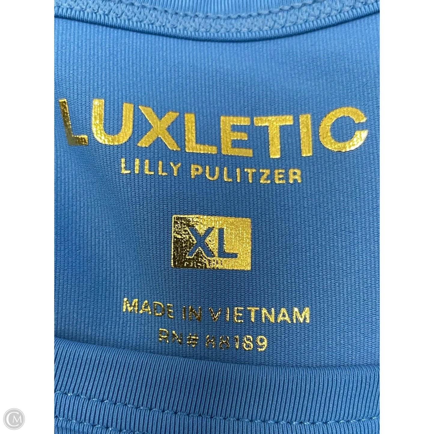 Athletic Top Short Sleeve By Clothes Mentor In Blue, Size: Xl
