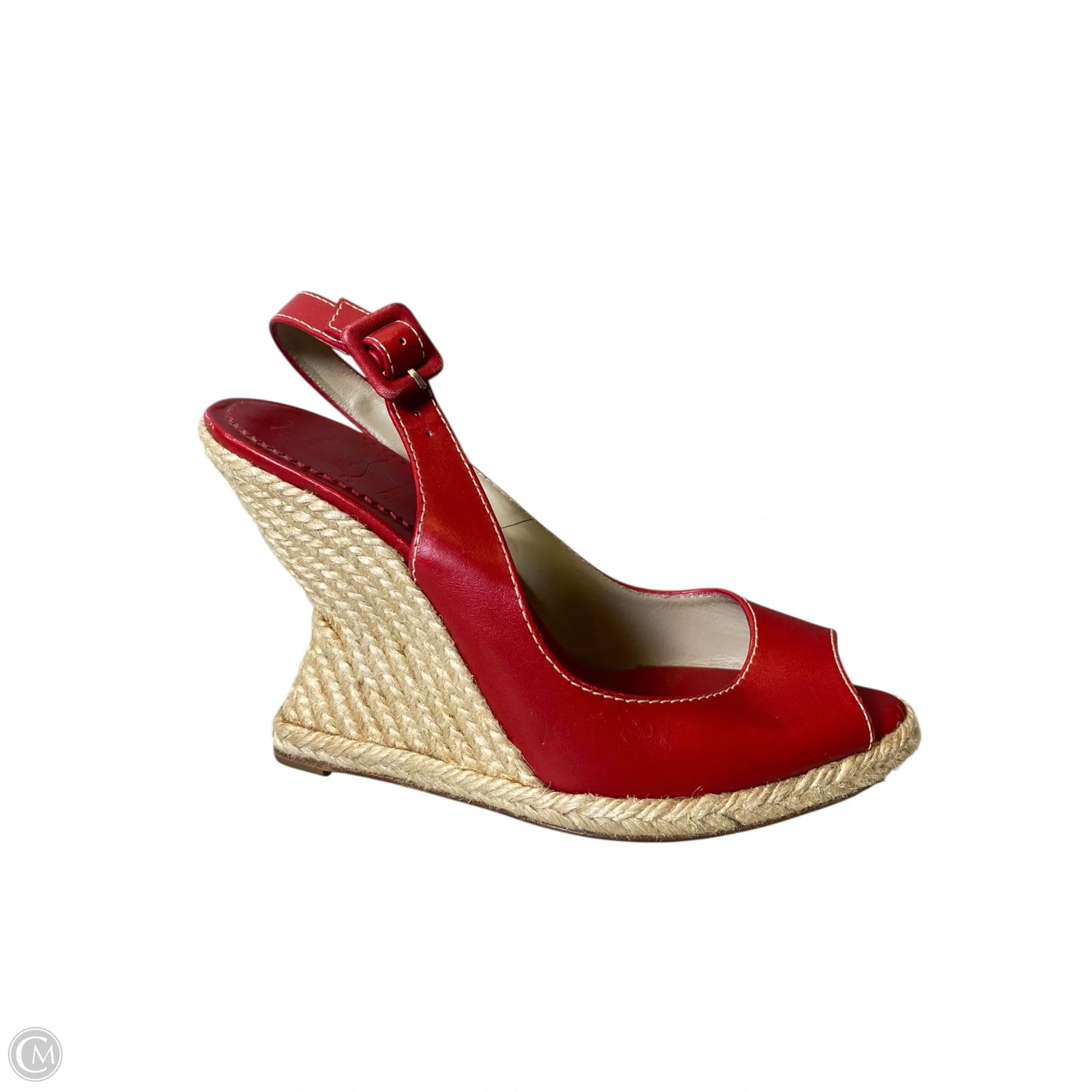 Shoes Luxury Designer By Christian Louboutin In Red, Size: 7.5