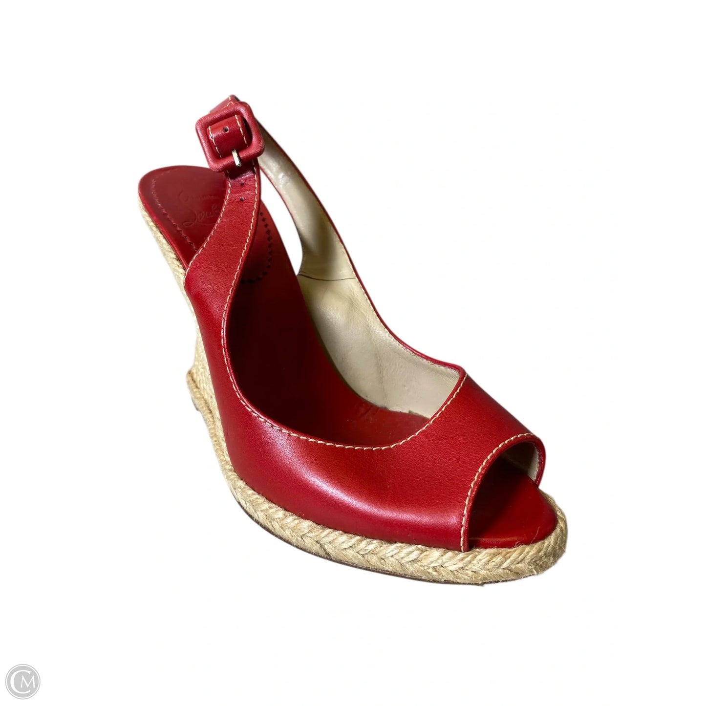 Shoes Luxury Designer By Christian Louboutin In Red, Size: 7.5