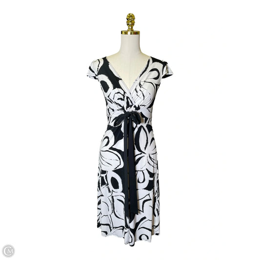 Dress Casual Midi By Merona In Black & White, Size: Xs