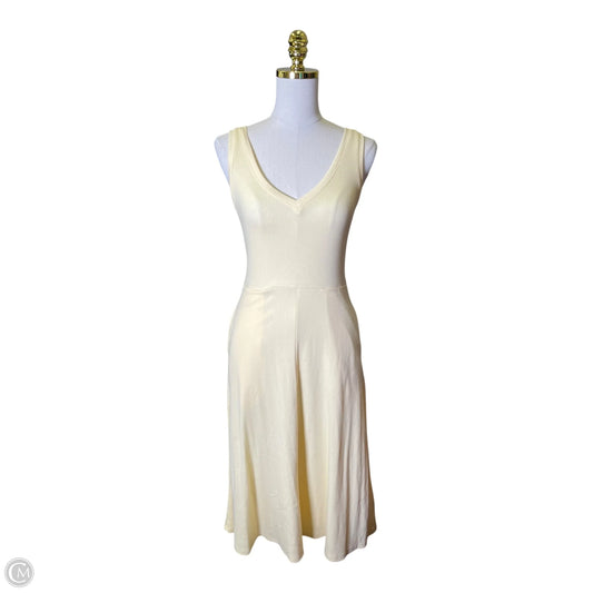 Dress Casual Midi By A New Day In Yellow, Size: Xs
