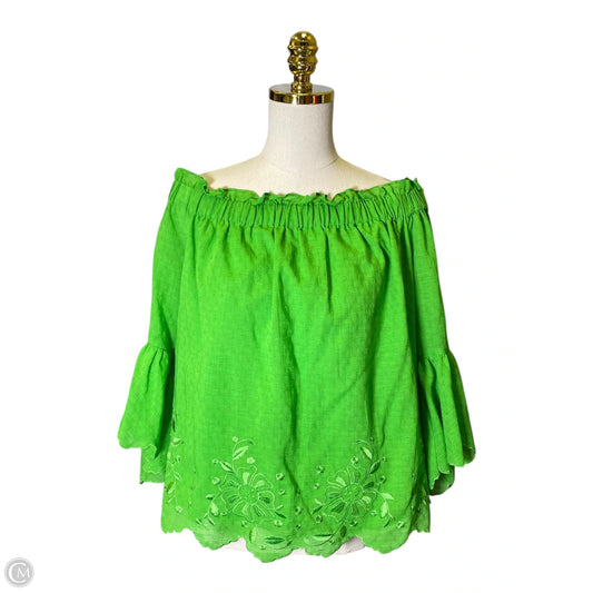 Top Long Sleeve By Trina By Trina Turk In Green, Size: L
