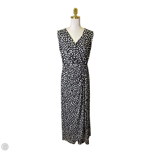 Dress Casual Maxi By Tommy Bahama In Black & Cream, Size: L